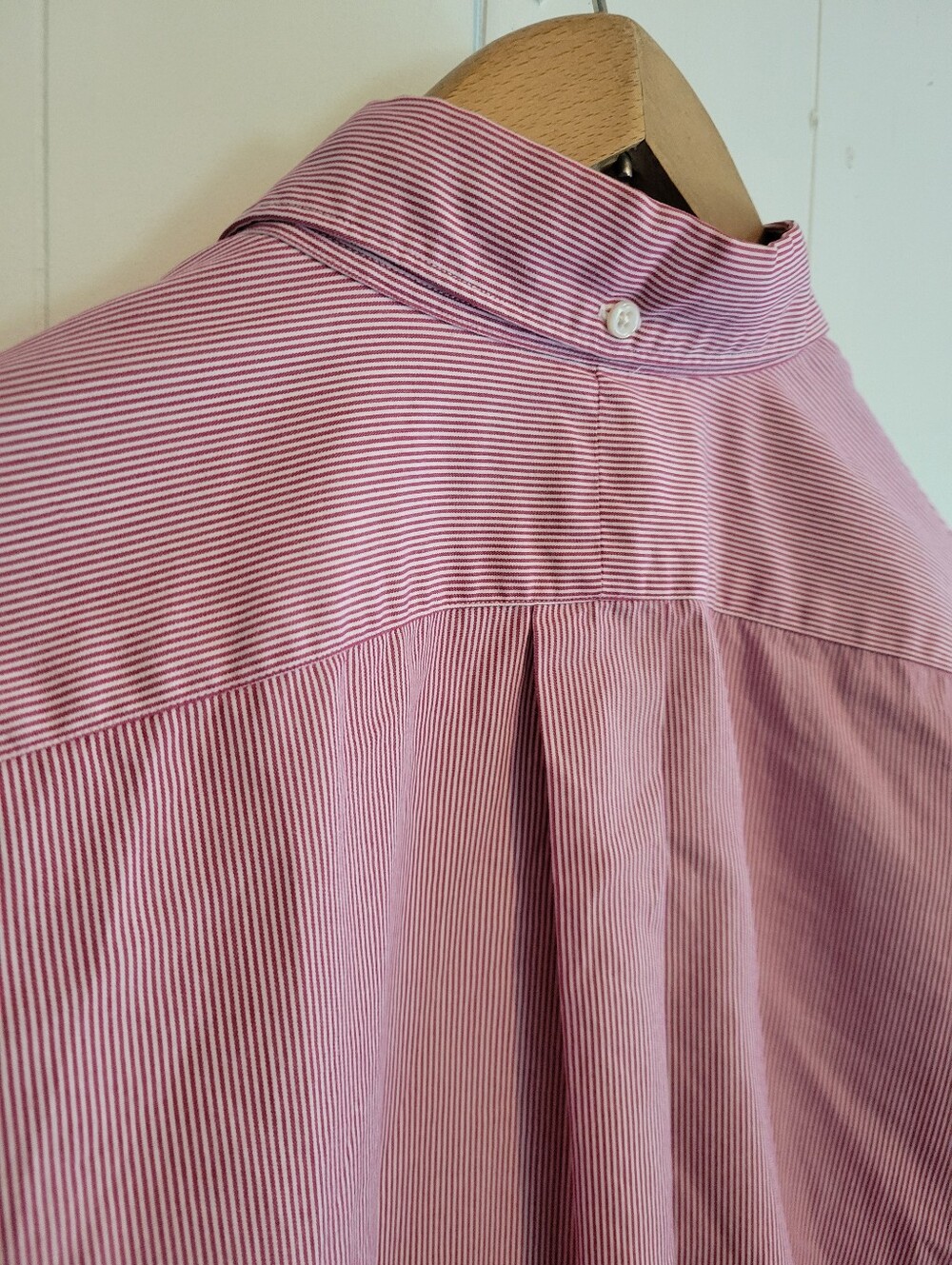 Vintage Ralph Lauren McMeel Shirt Men M Red/White Pinstriped Button down Cotton - Picture 14 of 14